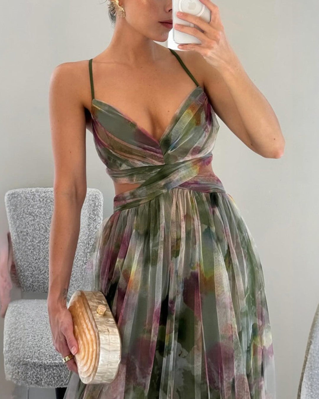 La Scintilla™ | Abito Maxi Eleganza Floreale