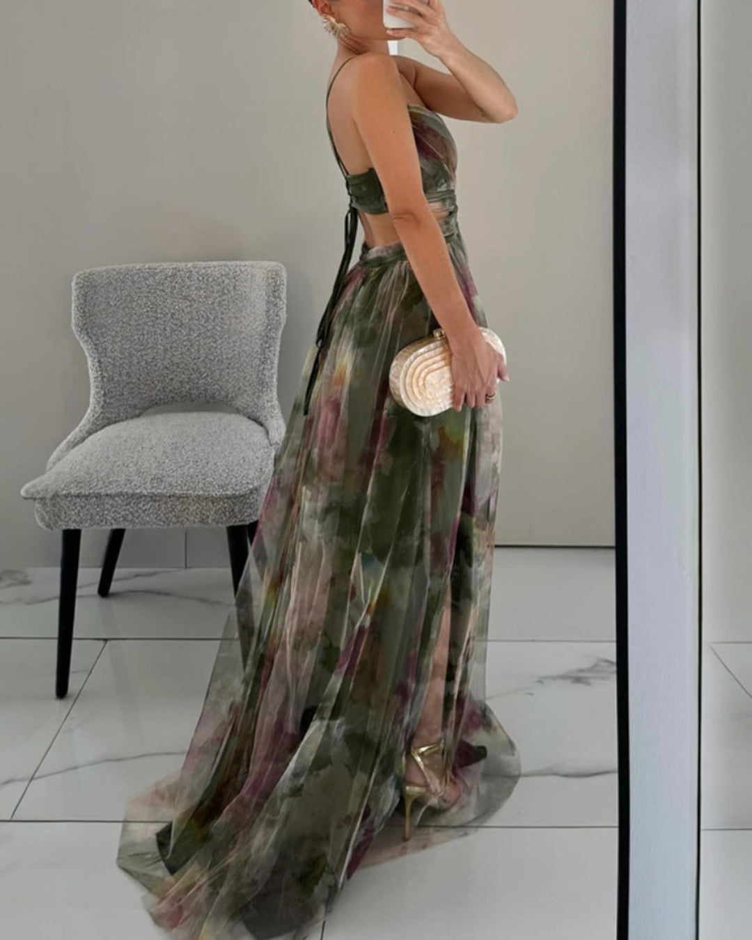 La Scintilla™ | Abito Maxi Eleganza Floreale
