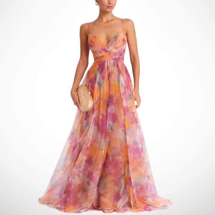 La Scintilla™ | Abito Maxi Eleganza Floreale