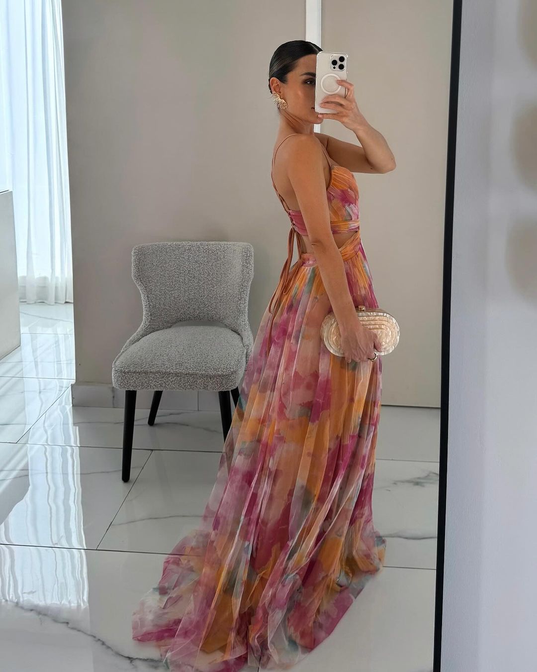 La Scintilla™ | Abito Maxi Eleganza Floreale