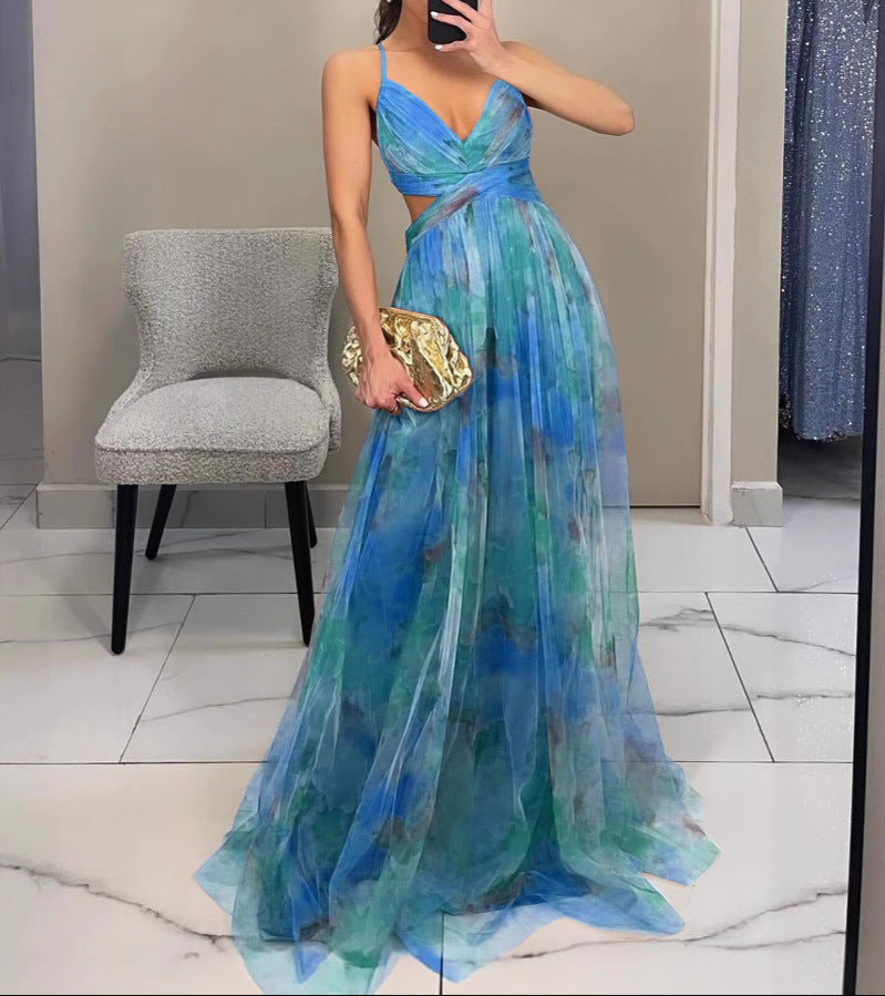 La Scintilla™ | Abito Maxi Eleganza Floreale