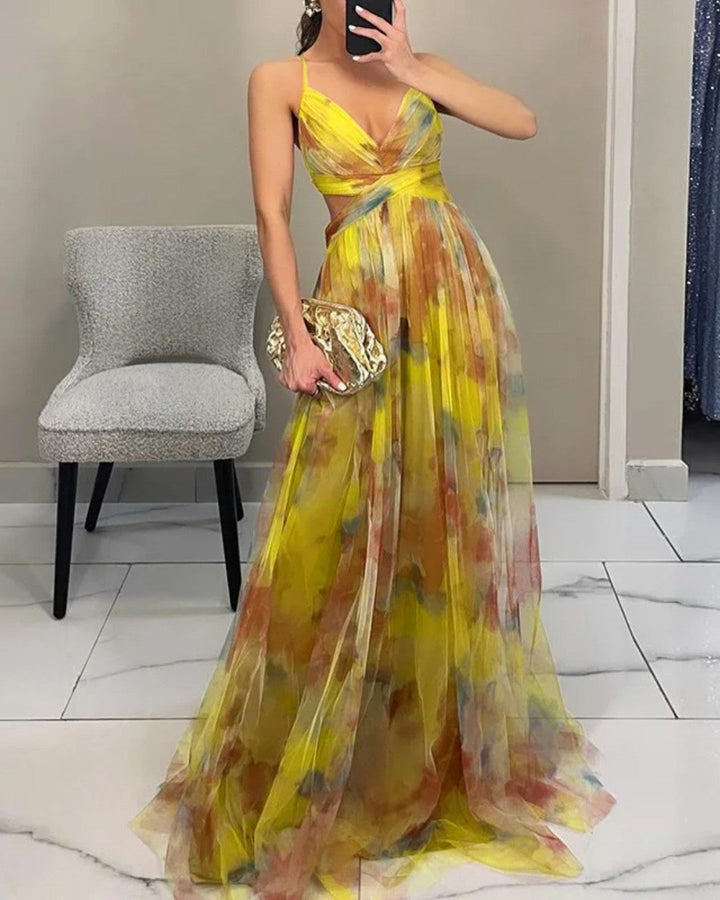 La Scintilla™ | Abito Maxi Eleganza Floreale