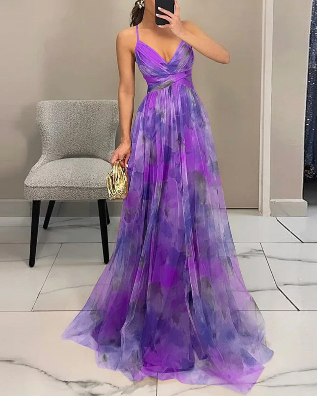 La Scintilla™ | Abito Maxi Eleganza Floreale