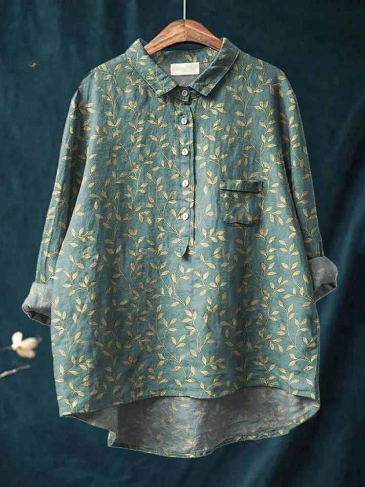 Vivia™ | Blusa in Lino Senza Tempo con Stampa